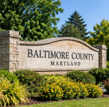 Baltimore County, Maryland welcome sign